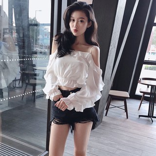 Áo voan trễ vai ulzzang