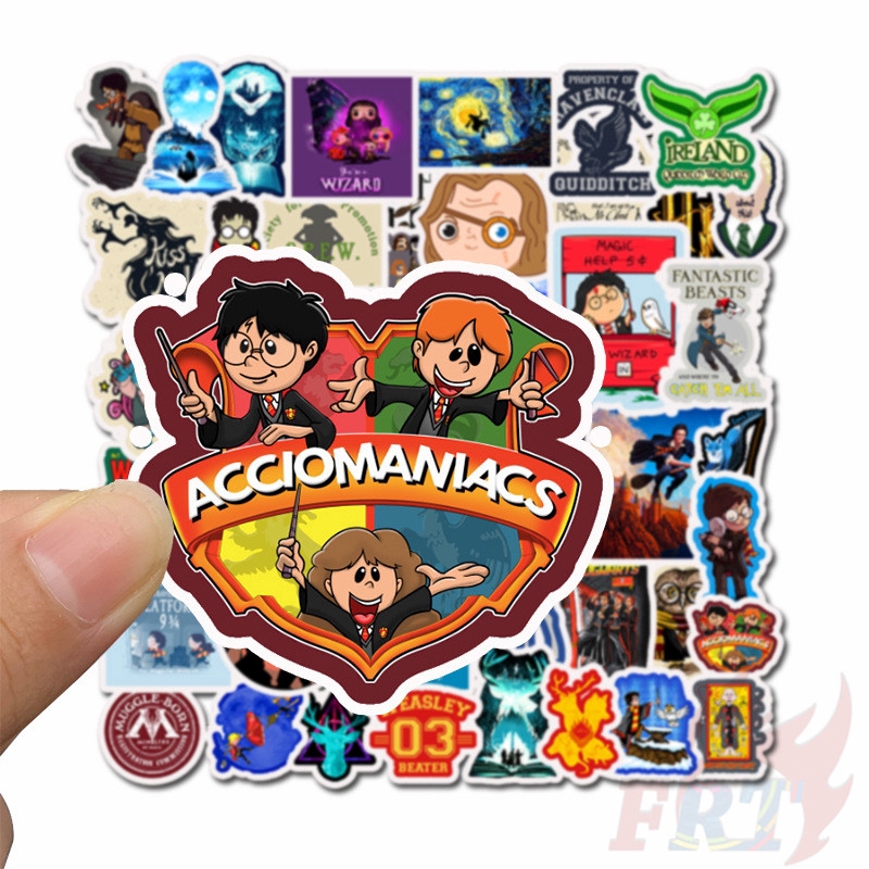 ❉ Harry Potter Giấy và decal dán tường - Series 02 ❉ 50Pcs/Set Q Hogwarts School Mixed Doodle Stickers