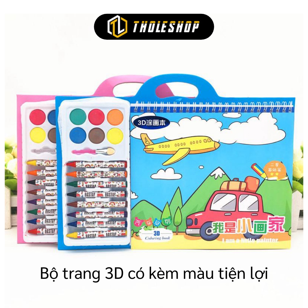 Bút Màu Sáp - Bộ Tranh Tô Màu 3D Nghệ Thuật Cho Bé Tập Vẽ 7810