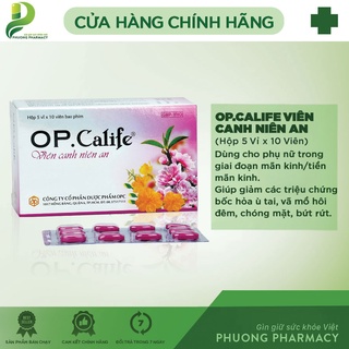 OP.CALIFE Viên canh niên an giúp giảm thiểu các rối loạn do mãn kinh