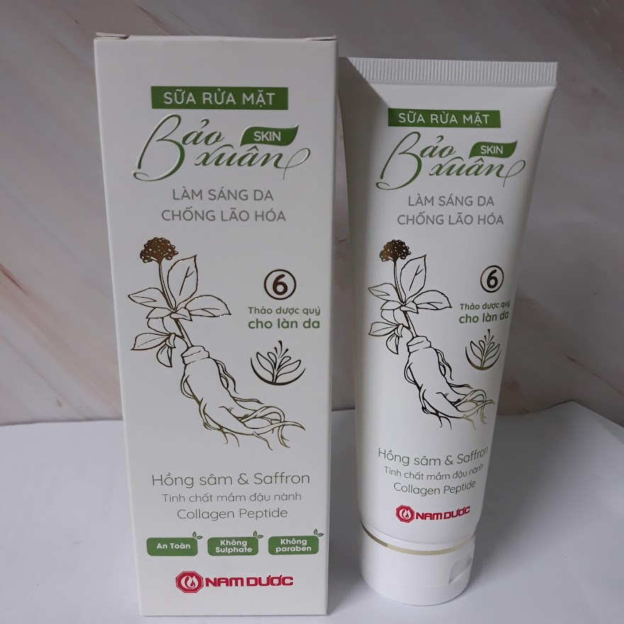 SỮA RỬA MẶT BẢO XUÂN SKIN tuýp 100g ( Chính hãng ) LÀM SÁNG DA - CHỐNG LÃO HÓA
