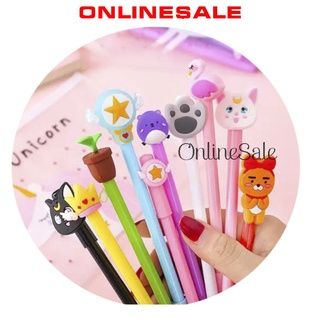 Combo 20 Bút Bi Nước 0.5MM hoạt hình cute unicorn dễ thương dùng cho học sinh, văn phòng, mực đều nét chữ đẹp