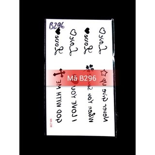 Xăm dán tattoo chữ B296