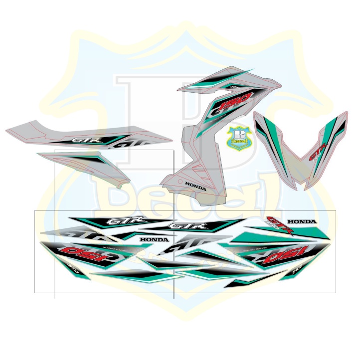 ( Quí khách vui lòng mang ra tiệm cho thợ dán ) Tem winner GTR 150 bạc