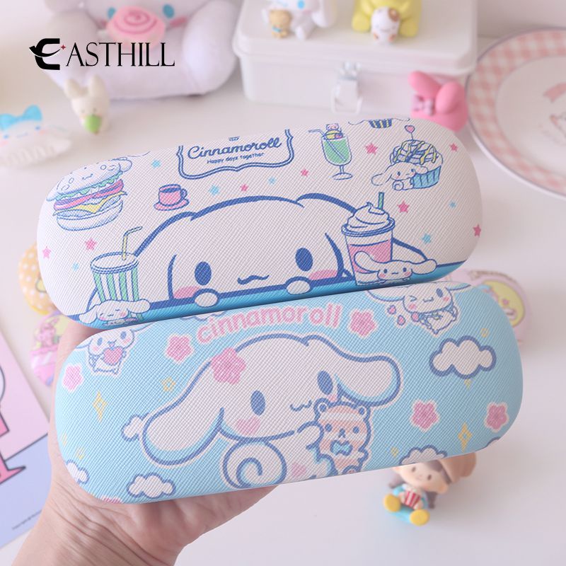 SANRIO Hộp Đựng Mắt Kính Họa Tiết Hoạt Hình Chó Cinnamon / Mèo Hello Kitty / Melody Kuromi Pudding Dễ Thương