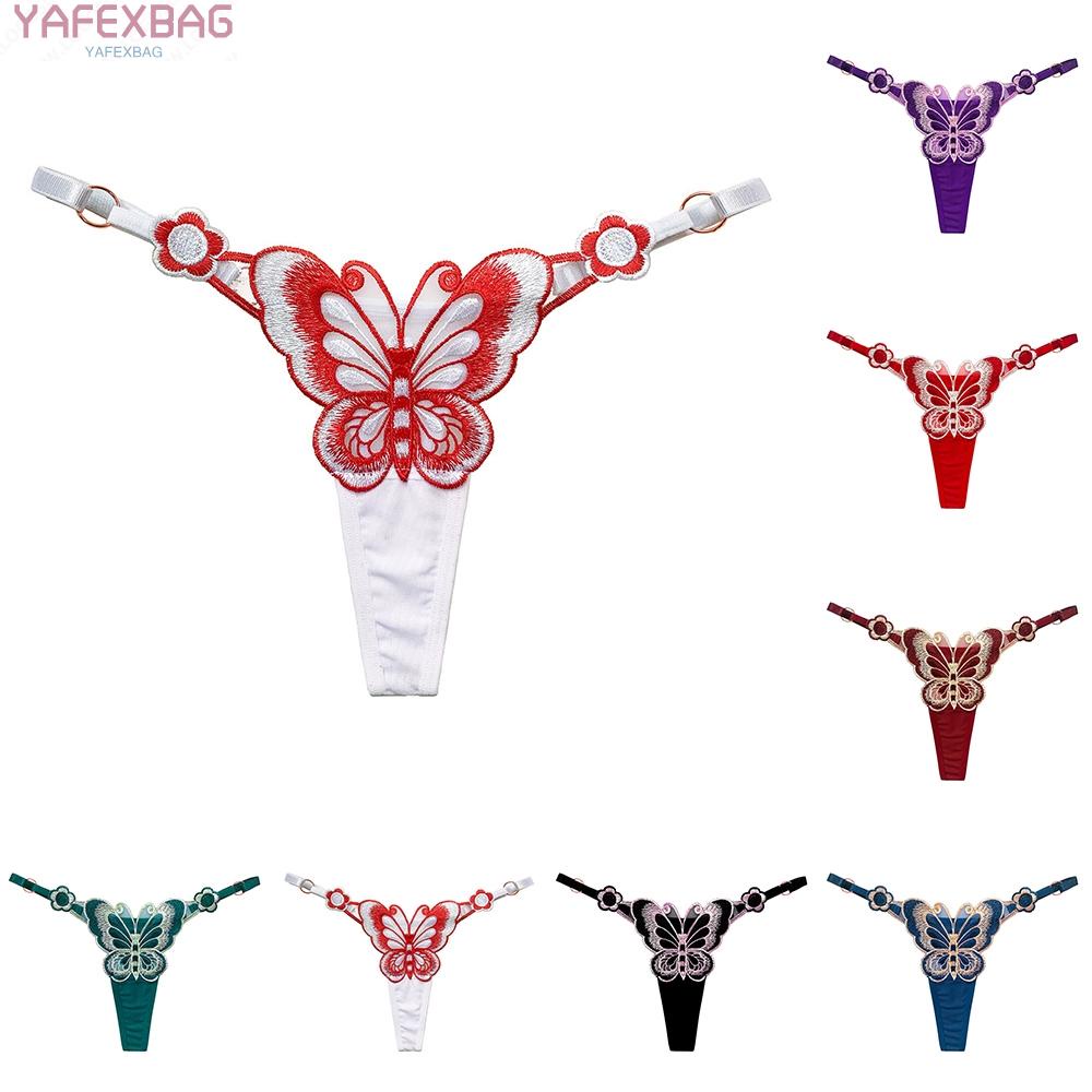Briefs Stretch Ventilation Breathable Butterfly Embroidered Comfortable Floral