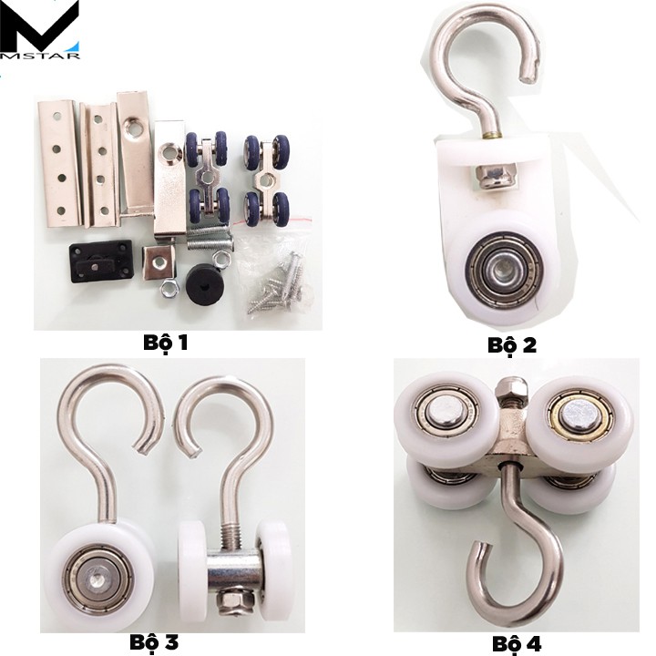Bán buôn Bánh xe hệ cửa nhôm kính, bánh xe treo rèm MStar