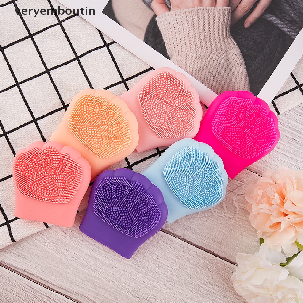 Cọ Silicone Rửa Mặt Làm Sạch Lỗ Chân Lông Thiết Kế Hình Mèo Dễ Thương