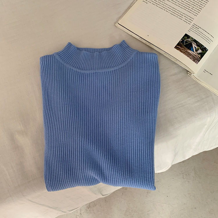 Áo sweater cổ cao co giãn thoải mái dễ phối quần áo | BigBuy360 - bigbuy360.vn