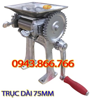 Máy cán khô mực, máy làm mềm mực nướng cá khô trục dài 75mm