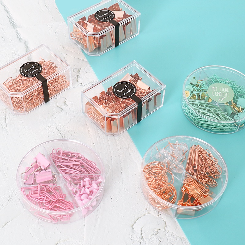 1 Hộp Kẹp Giấy Kim Loại Đa Năng