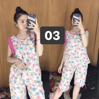 Đồ bộ tole lửng phối tay bèo