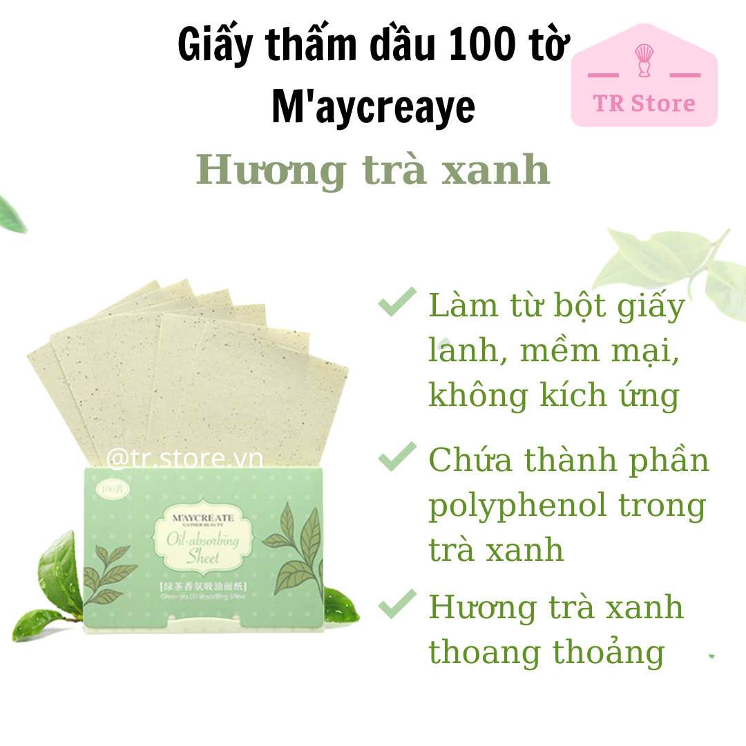 Giấy thấm dầu 100 tờ Maycreate | BigBuy360 - bigbuy360.vn