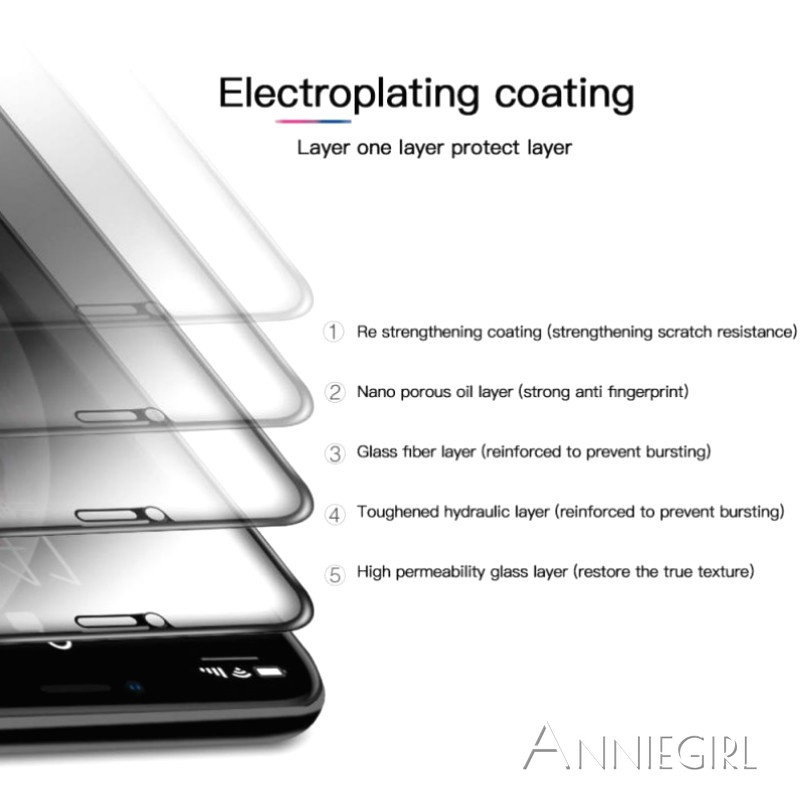 Kính cường lực 10D chống nhìn trộm bảo vệ màn hình cho IPhone 8 7 Plus SE XS XS Max XR 11 Pro Max