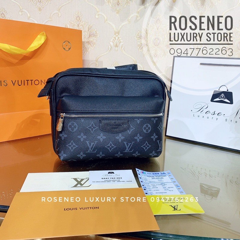 TÚI ĐEO CHÉO NAM LV OUTDOOR MESENGER , CAMERA BAGS HOA ĐEN‼️