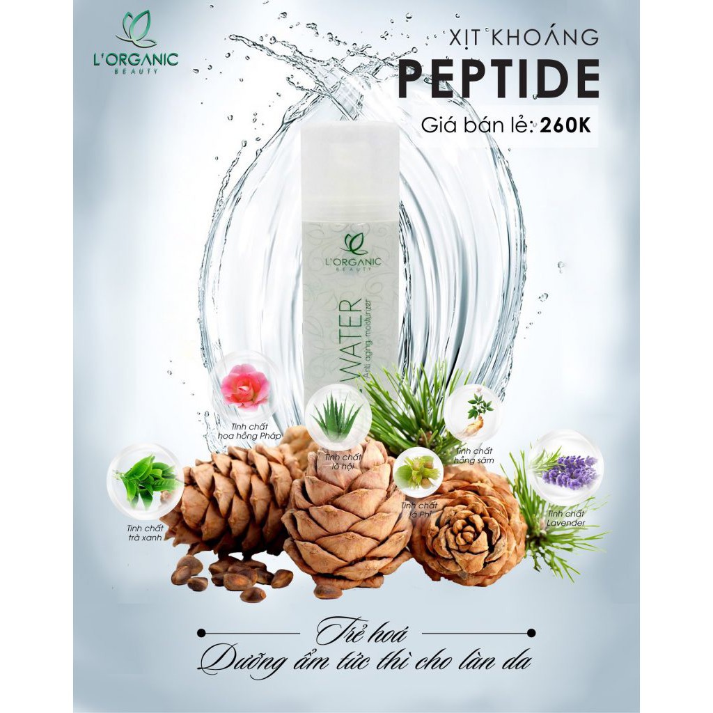 Xịt khoáng Peptide L'Organic Beauty
