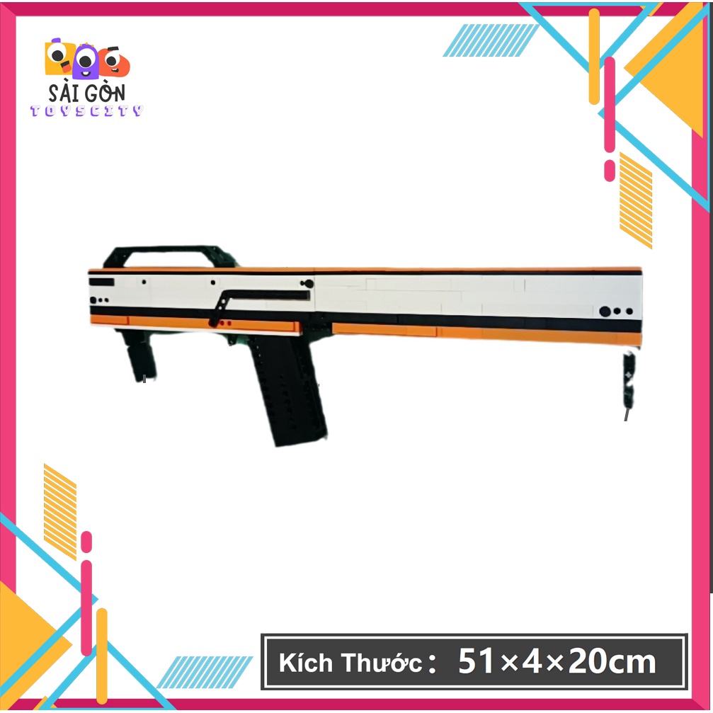 Đồ Chơi Lắp Ráp Kiểu LEGO Mô Hình PUBG Magpul FMG9 Asiimov Với 400+ PCS - Theo Bản Thiết Kế Của Kevin183