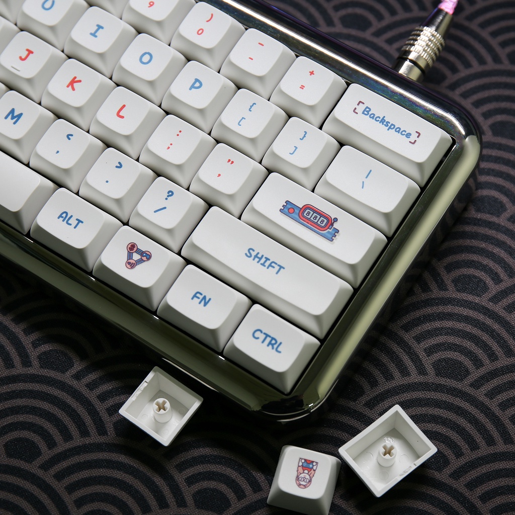 Keycap NERD 122 nút bàn phím cơ Profile XDA Thick PBT