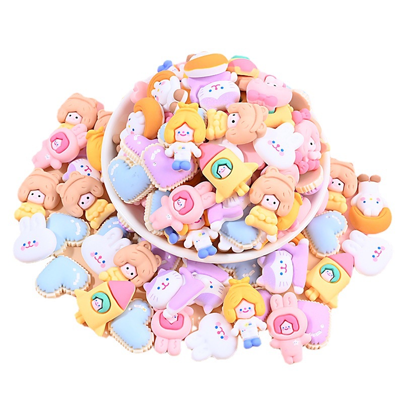 Mô hình 05 icon ngộ nghĩnh dùng làm đồ thủ công trang trí handmade Charm SLime