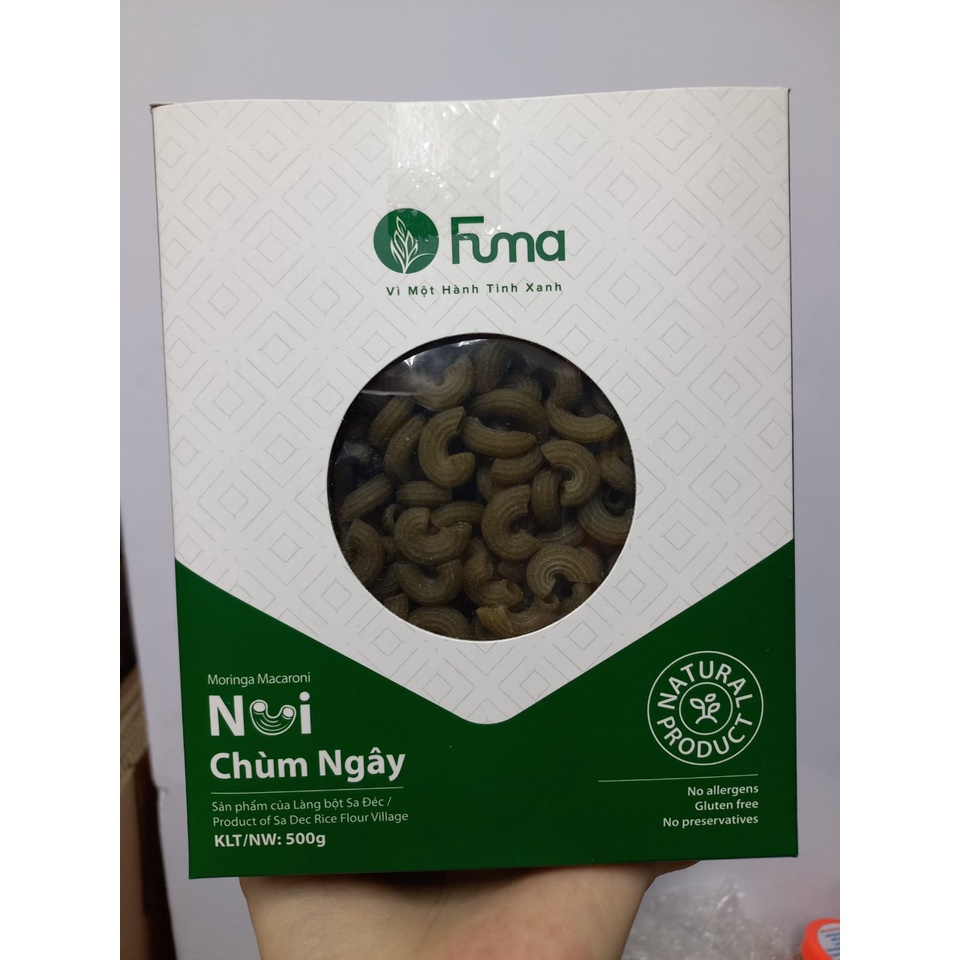 [Mới] Nui chùm ngây cao cấp Fuma hộp giấy 500gr