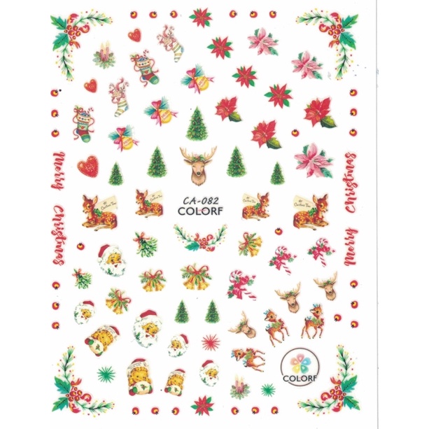 Sticker Dán Móng - Mẫu Noel
