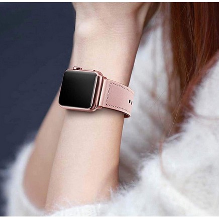 Dây đồng hồ Apple Watch bằng da Leather Strap dùng cho 1/2/3/4/5 size 38/40mm và 42/44mm