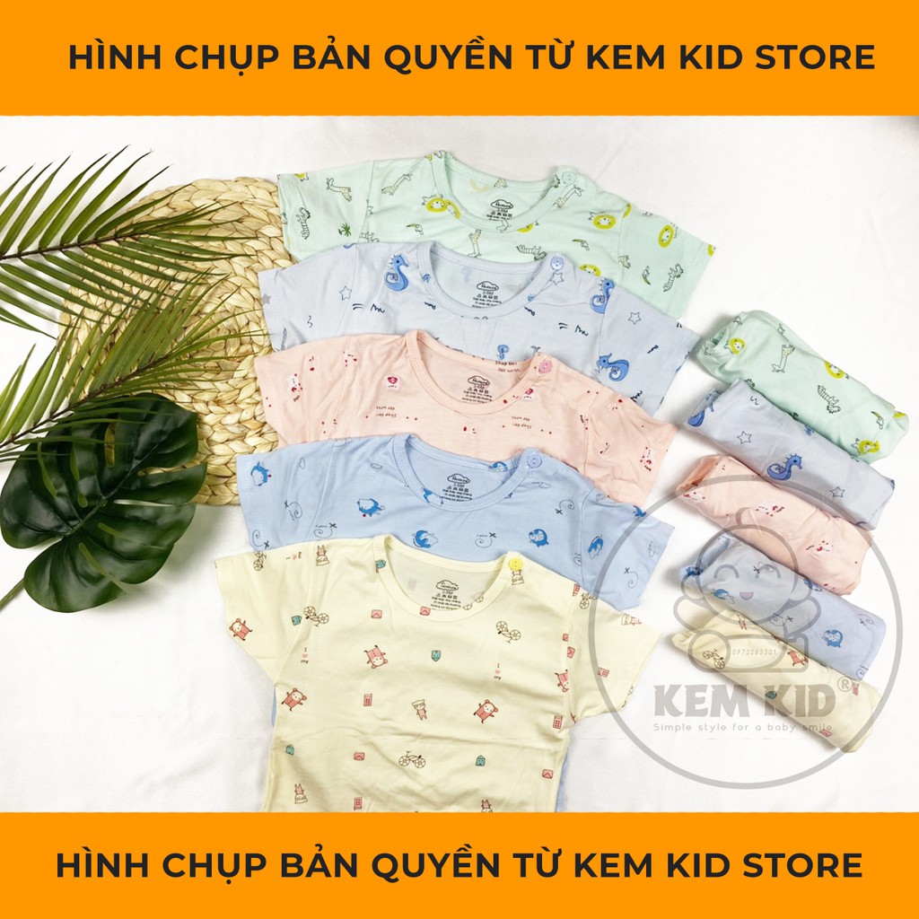 Bộ Avaler trơn gấu, vải thun lạnh siêu mát, mềm mịn thấm hút mồ hôi cho bé