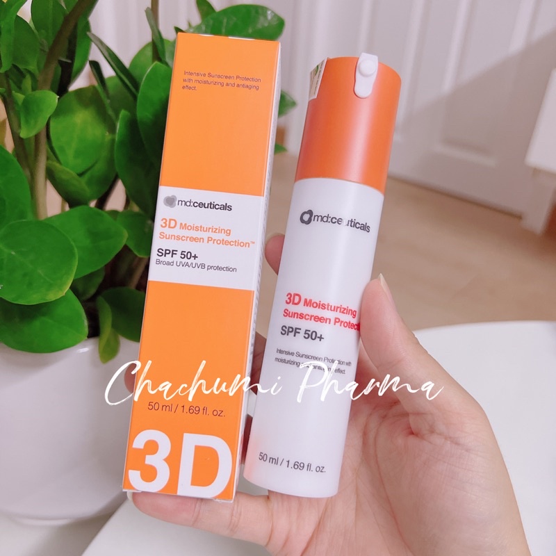 Kem Chống Nắng Md:ceuticals 3D Moisturizing Sunscreen Protection SPF50+ Dưỡng Ẩm Và Bảo Vệ Da Sau Laser 50ml