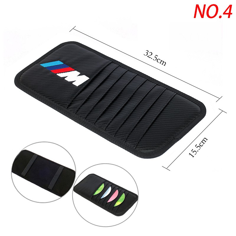 BMW M Power Carbon Fiber Car Seat Neck Headrest Safety Belt Pad Cover Shoulder Pad Gap Leak-Proof Slit Plug Sun Visor CD Clip Catcher Box Car Steering Wheel Cover