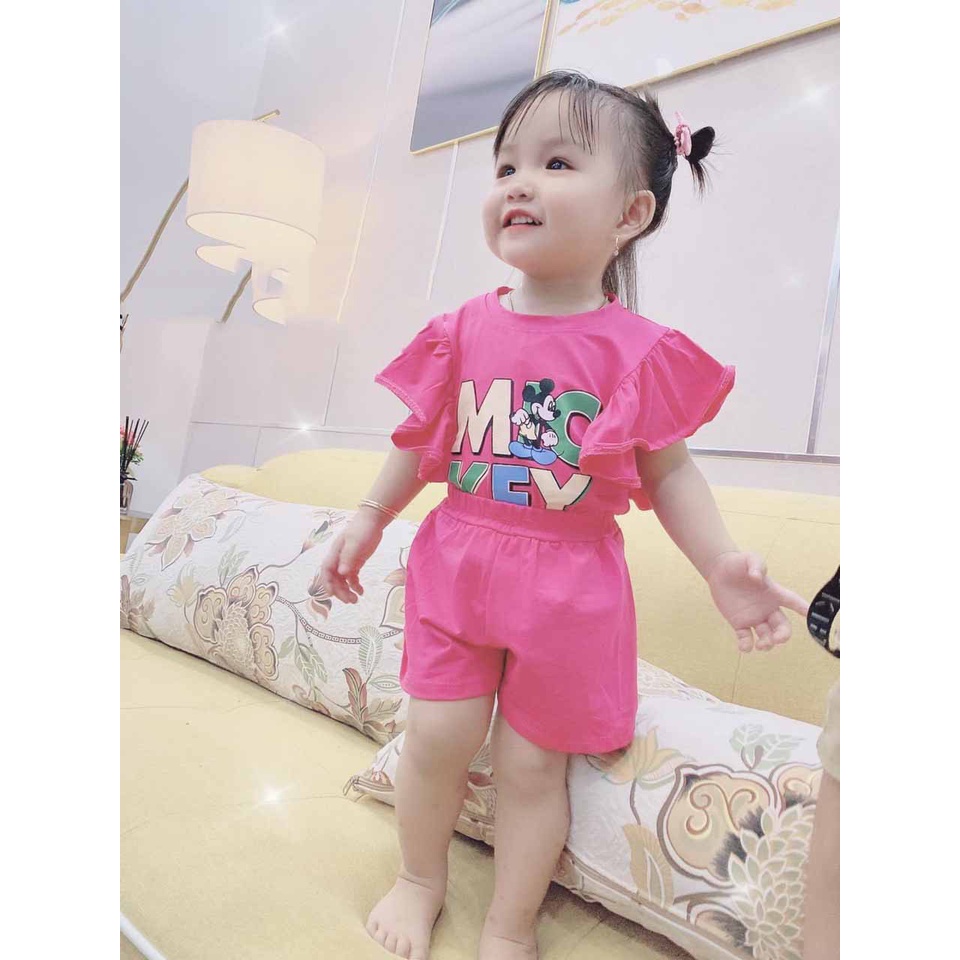 [MẪU MỚI] BỘ MICKEY TAY BÈO CHẤT COTTON MỀM MỊN HÀNG LOẠI 1 SIÊU ĐÁNG YÊU CHO BÉ 7-18KG. VIDEO THẬT. XƯỞNG MAY BIBO