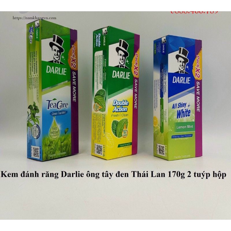 Kem Đánh Răng DARLIE Ông Tây Đen 170gr (2 tuýp/ 1 hộp)