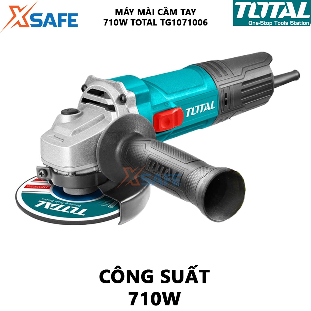 Máy mài góc TOTAL TG10710026 cắt kim loại công suất lớn 750W, an toàn gọn tay công tắc trượt, tuổi thọ cao - chính hãng