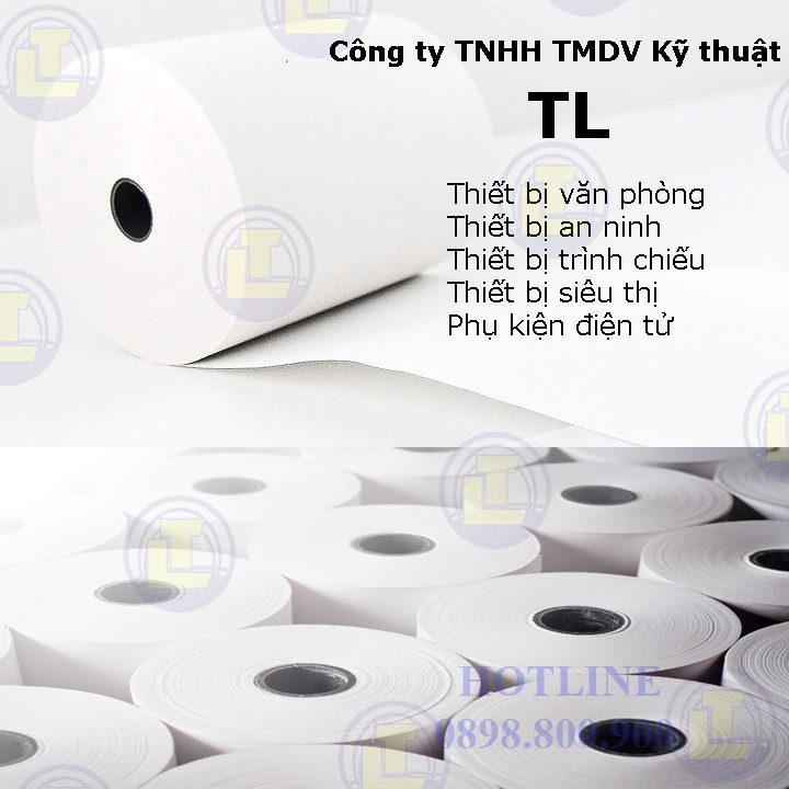 10 cuộn giấy in bill tính tiền khổ 57mm (phi 45)