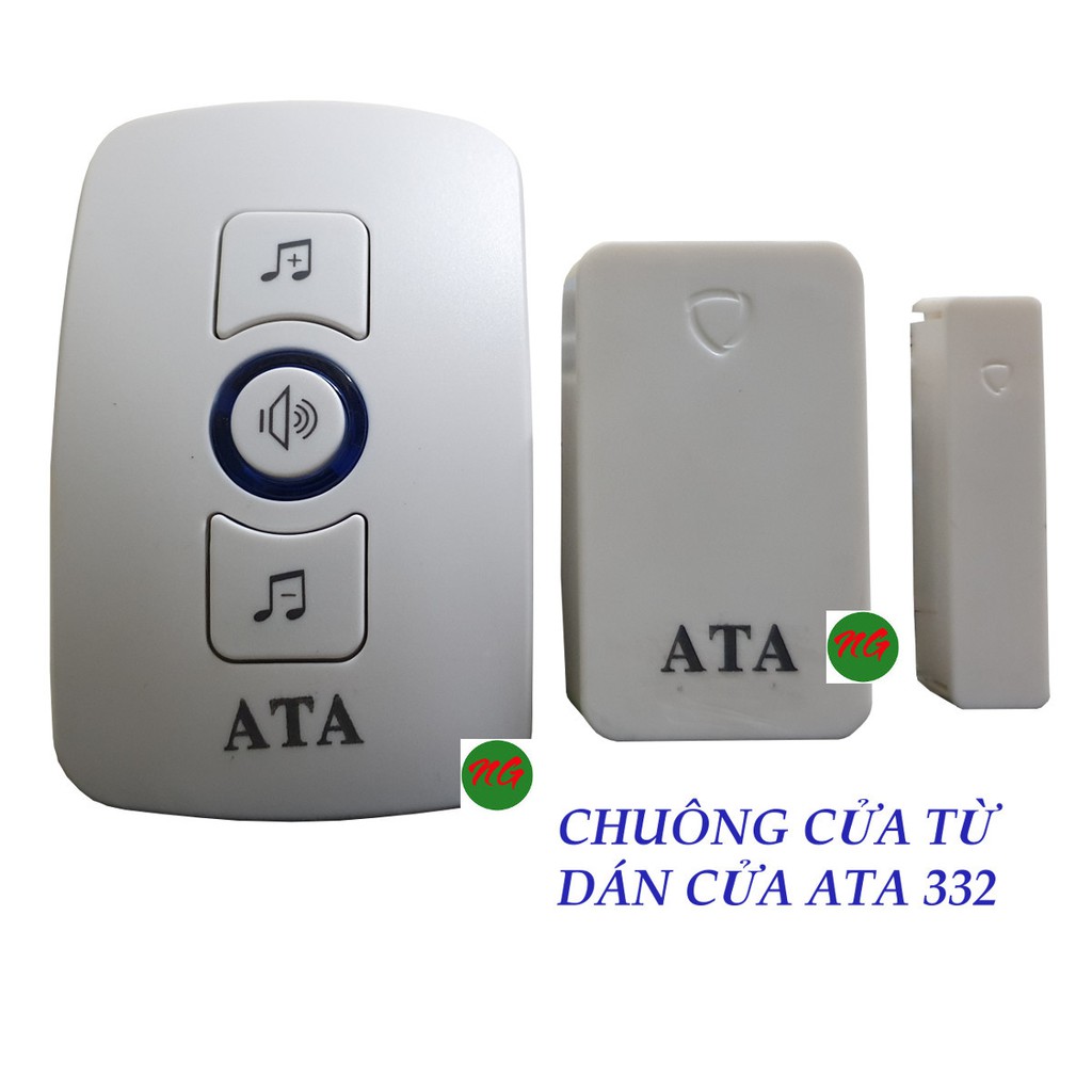 Bộ chuông cửa từ báo khách- báo trộm ATA AT-332. Cảm biến dán cửa .