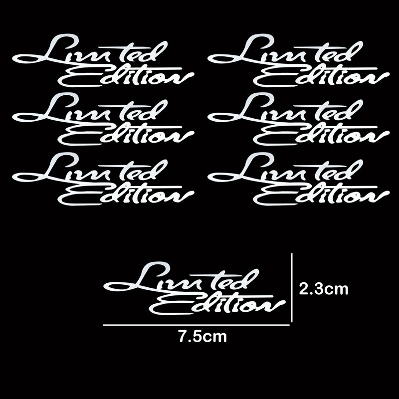 Miếng Dán Kim Loại In Chữ Limited Edition Trang Trí Cho Xe Hơi Laptop Xe Máy