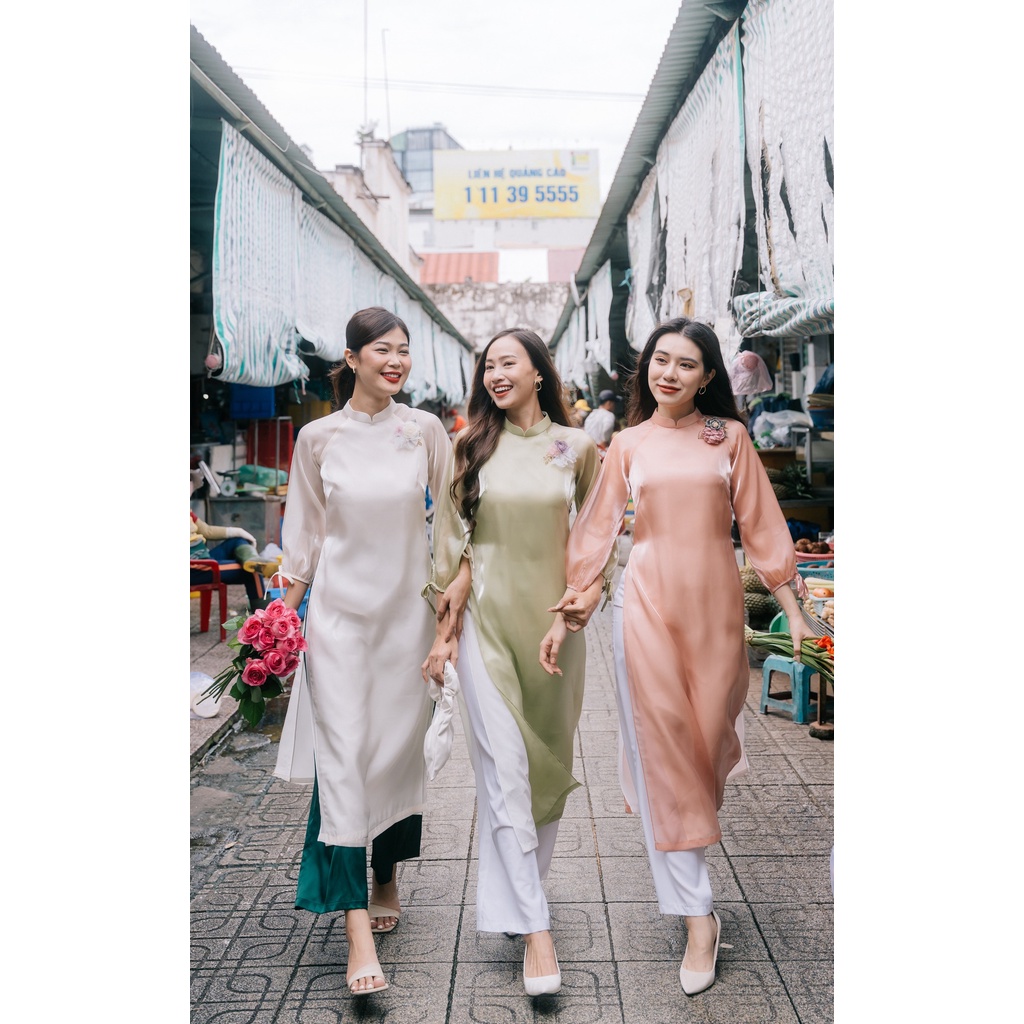 MINX - Áo Dài Organza Tuyết Lan