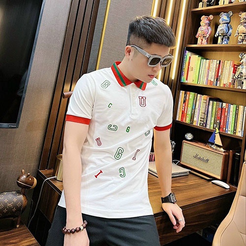 Áo Polo Gucci Thêu Chữ Cao Cấp, Áo Polo Gucci Nam Thêu Chữ Cao Cấp