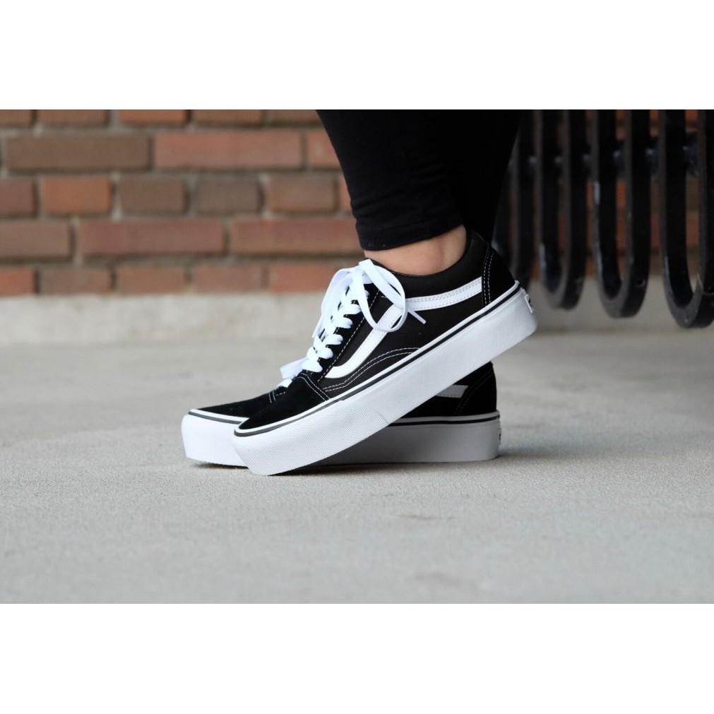 Giày Vans Chính Hãng Old Skool Platform Black/White