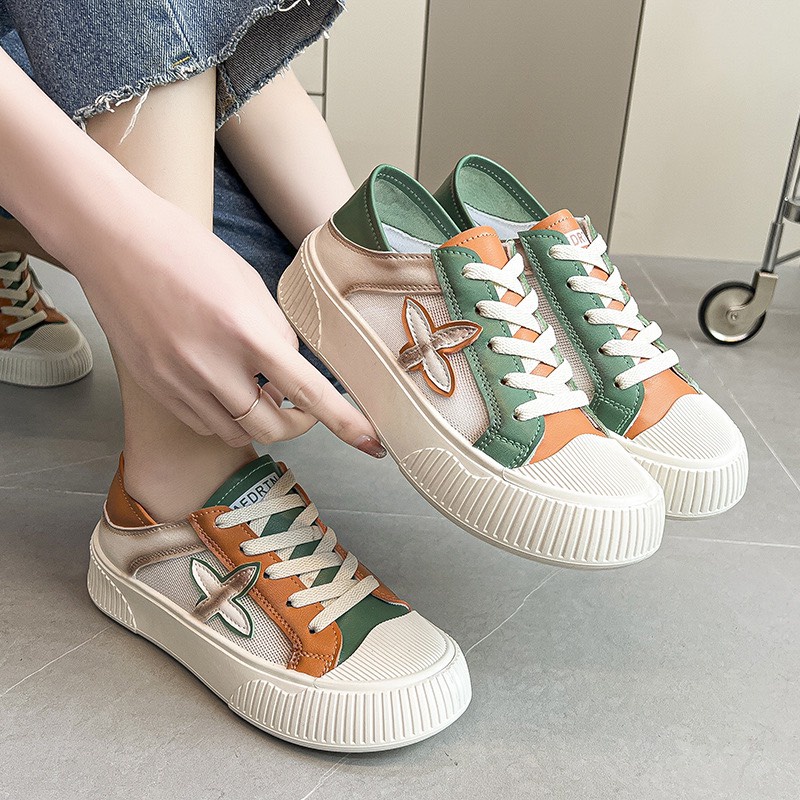 Giày SNEAKER nữ vải lưới thoáng khí đi được thêm kiểu DÁNG SỤC phong cách Hàn Quốc (6612)