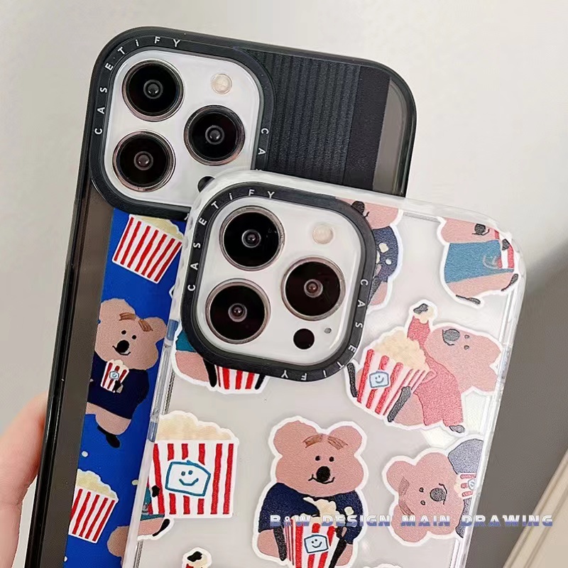 Ốp Điện Thoại Silicon Mềm Trong Suốt Chống Sốc In Hình Gấu Cho iPhone 13 12 11 Pro MAX IX XS MAX XR i6 6s 7 8 Plus