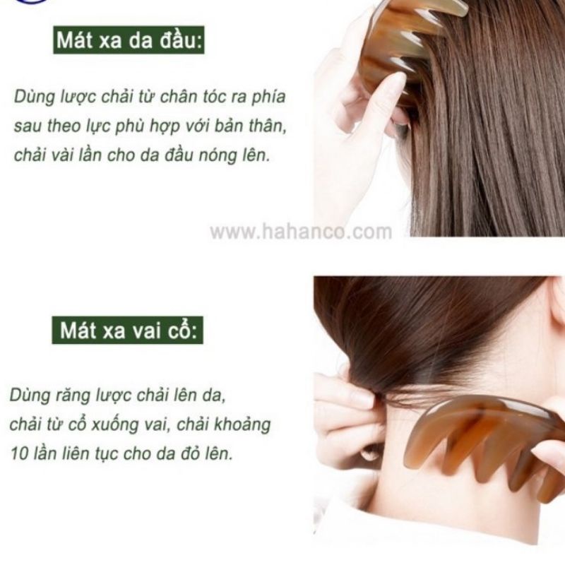 Lược răng thưa thần thánh chải tóc xoăn, rối, xù- Massage đầu giúp lưu thông máu