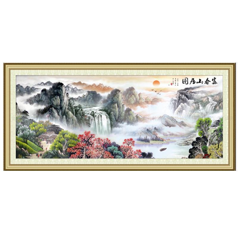 Bộ Tranh Thêu Chữ Thập 11CT DIY Hình Phong Cảnh Núi Non