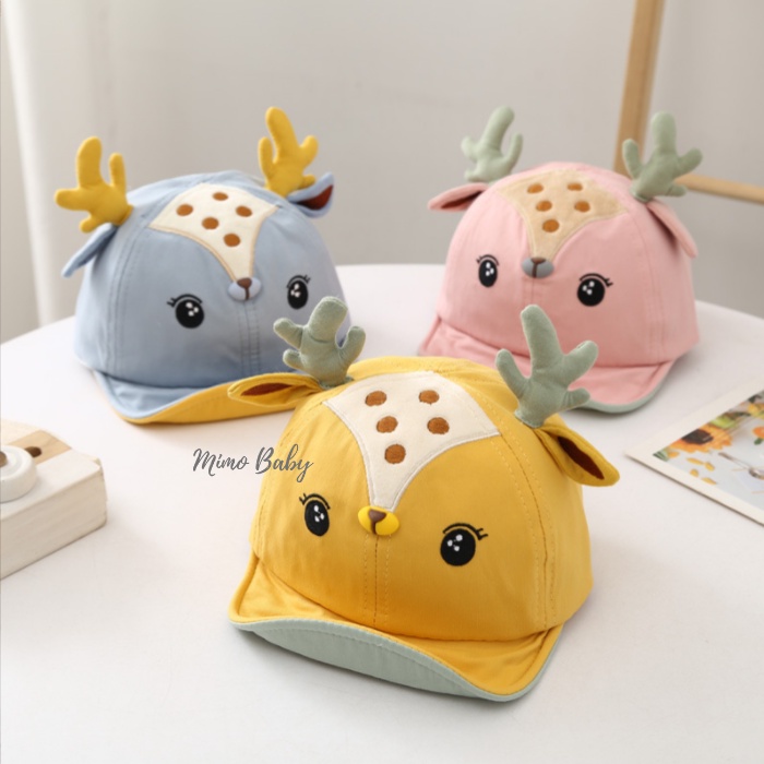 Mũ nón lưỡi trai hình chú nai dễ thương cho bé MH119 Mimo Baby