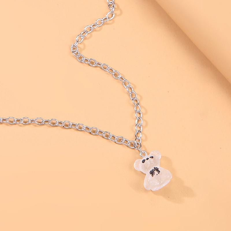 🔥🔥🔥Vòng cổ mặt gấu hoạt hình bằng nhựa trong suốt cho nữ