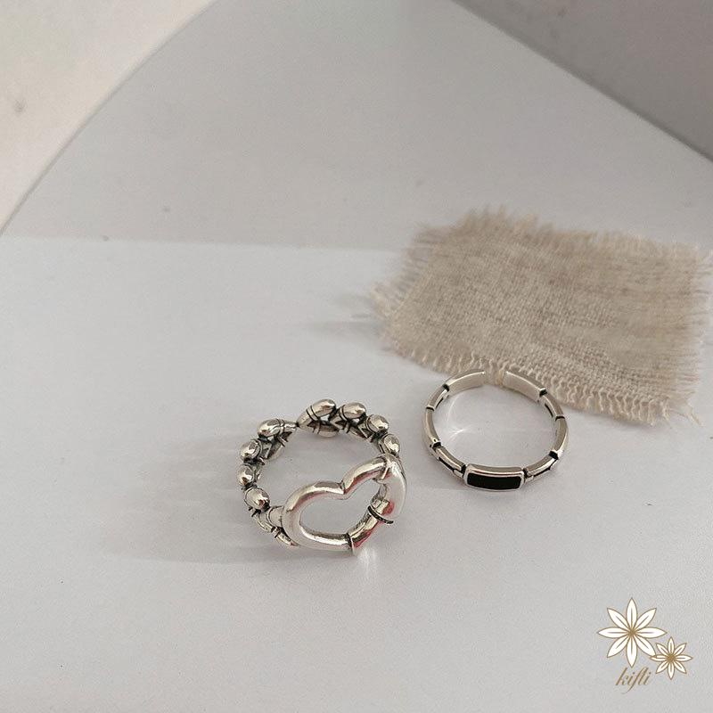 Nhẫn hở hình trái tim thời trang