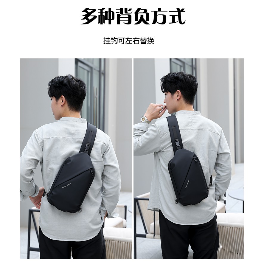 Túi đeo chéo ngực đa năng chống thấm nước phong cách Nhật Bản thời trang cho nam | BigBuy360 - bigbuy360.vn