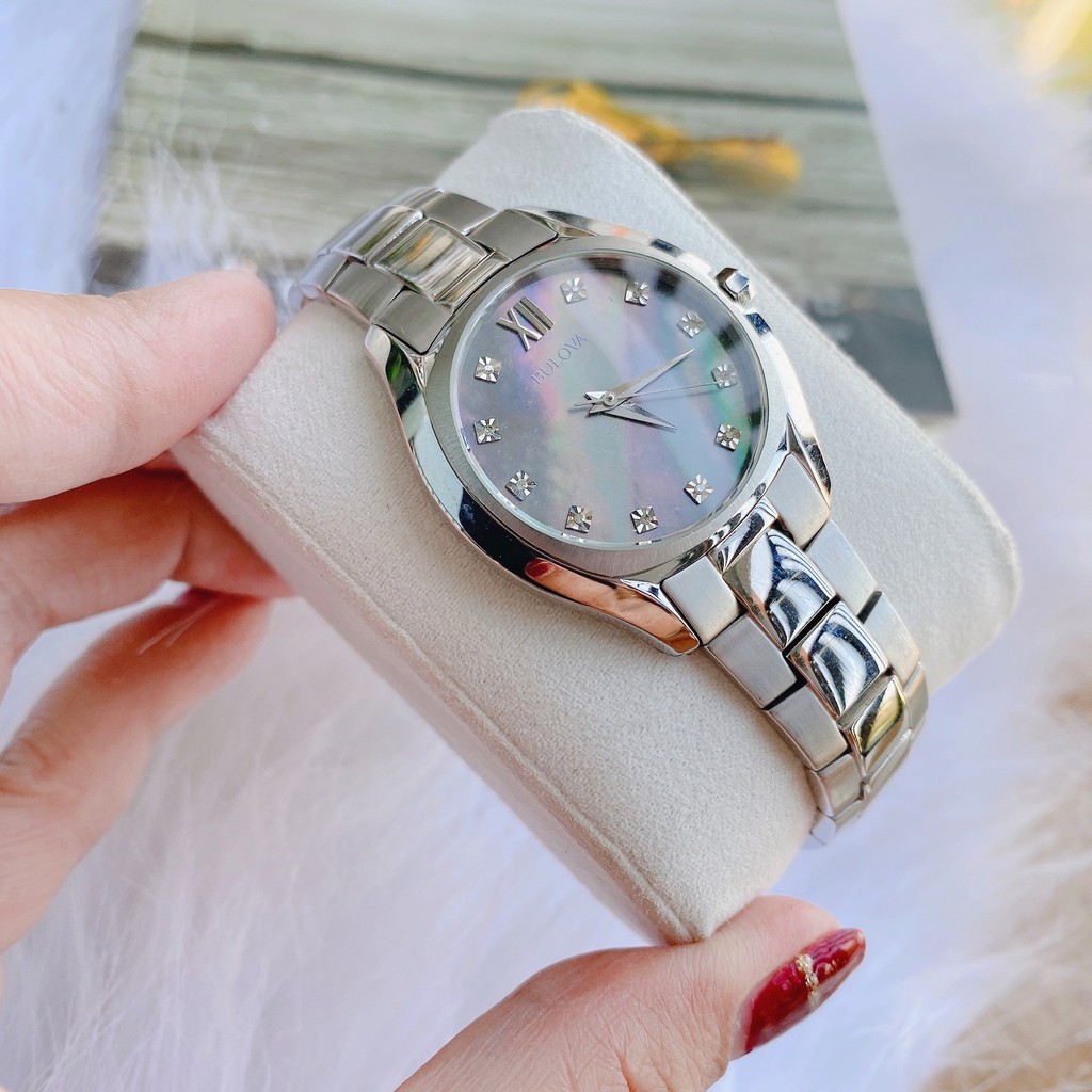Đồng hồ nữ chính hãng Bulova 96P158 - Máy pin - Kính cứng