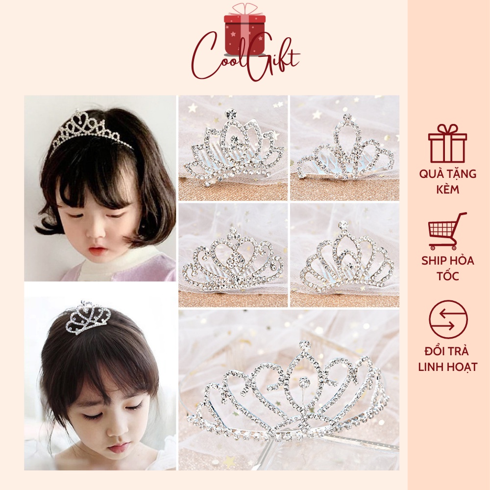 Vương miện cài tóc, vương miện cho bé, bờm đính đá lấp lánh siêu đáng yêu - Coolgift