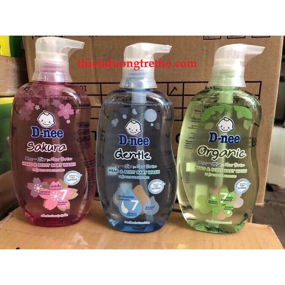 Sữa Tắm Gội Toàn Thân Dnee Thái Lan Cho Bé Từ Sơ Sinh 380ml