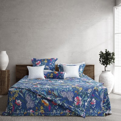 Bộ chăn ga gối EVERON  EPC23043 ( chất liệu Cotton satin, họa tiết in Hoa, nhiều kích thước)
